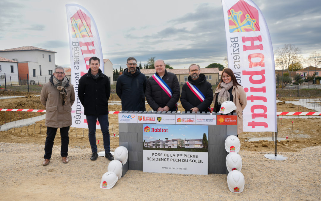 Pose de la Première Pierre de la Résidence Pech du Soleil à Lieuran-lès-Béziers